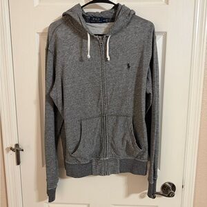 Ralph Lauren Men's Gray Zip-Up Hoodie